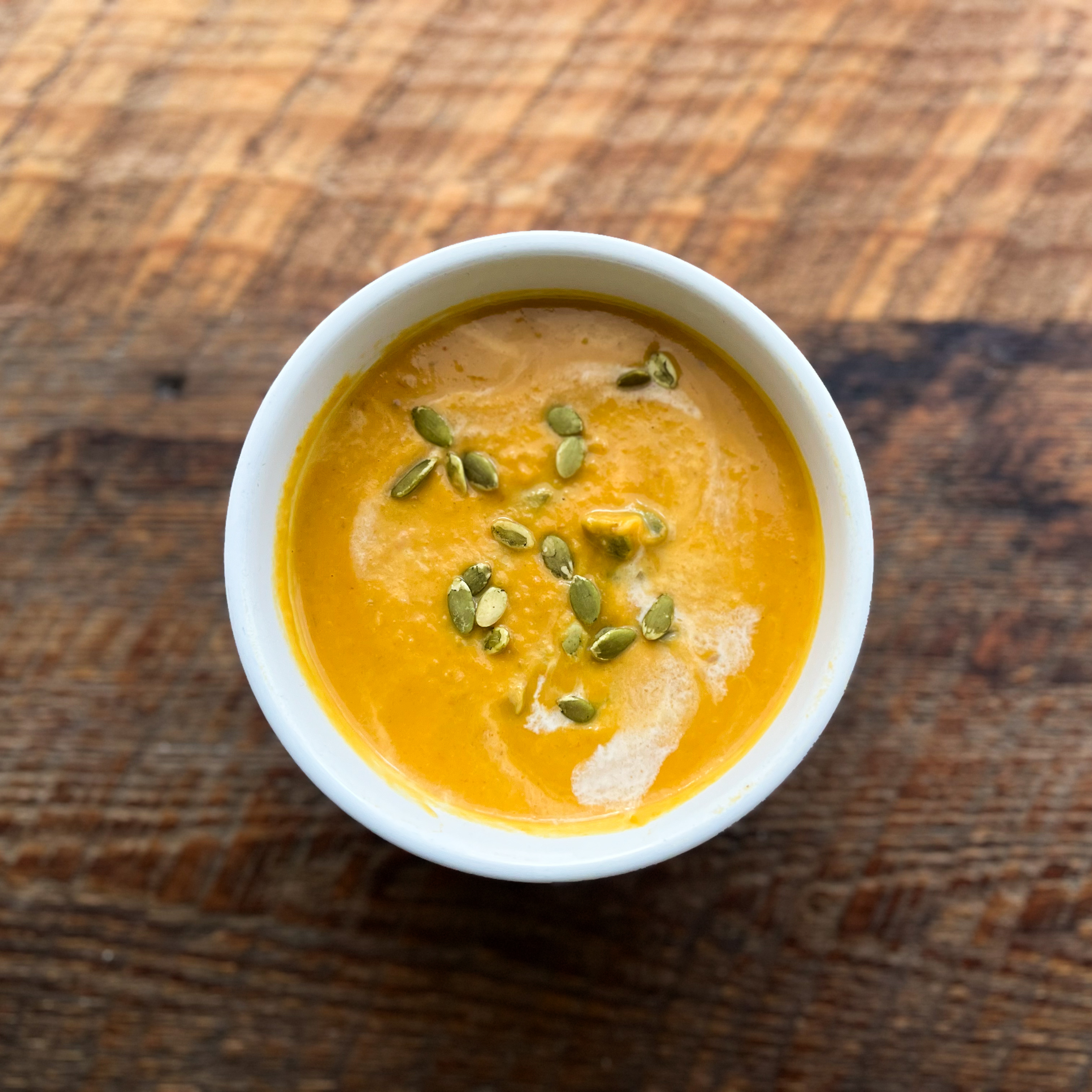 Butternut Squash Soup in a bowl